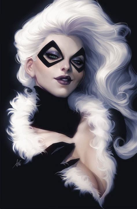 Black Cat #1 variant cover by Artgerm | Stanley Lau * | Black cat marvel, Superhero art, Black cat