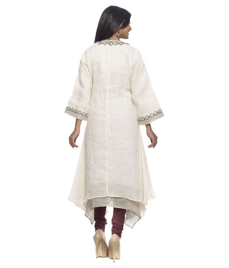 K Clothing White Linen Tunics - Buy K Clothing White Linen Tunics Online at Best Prices in India ...