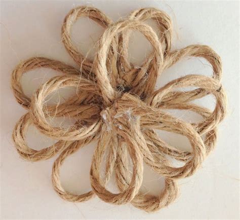 Rustic & Chic Jute Twine Flowers on Glass Ornaments | Twine flowers, Twine crafts, Jute flowers