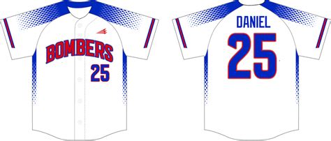 Bombers (Daniel) Custom Modern Baseball Jerseys - Triton Mockup Portal