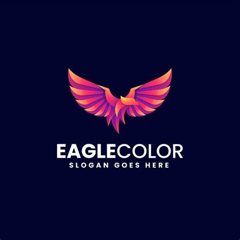 Premium Vector | Vector logo illustration eagle gradient colorful style