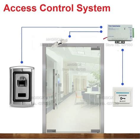 Metal Fingerprint Single Door Access Control System for Frameless Glass Door Electric Strike ...