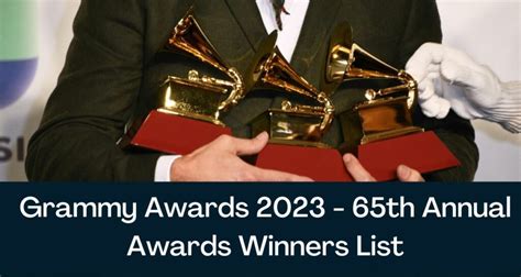 Grammy Awards 2024 - 65th Annual Awards Winners List