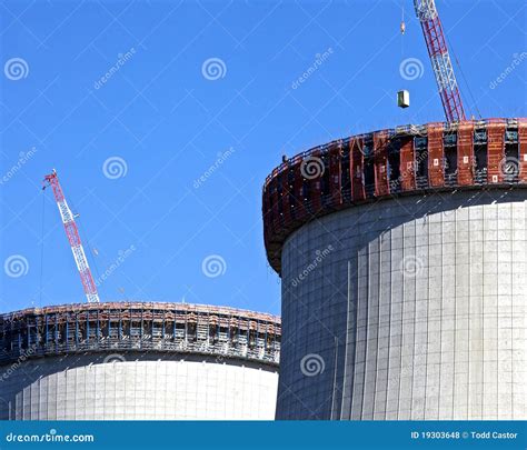 Nuclear Power Plant Construction Stock Photo - Image of structure ...