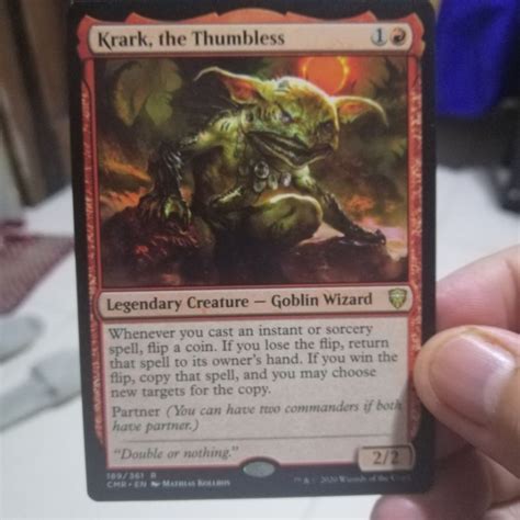 1 PLAYED Krark, the Thumbless CMR MTG card magic commander EDH | Shopee ...