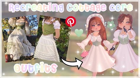 Recreating COTTAGECORE Outfits From Pinterest | Roblox Royale High Outfit Ideas | LauraRBLX ...