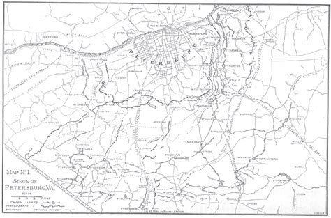 Map #1: Siege of Petersburg, Va. (Battles and Leaders)