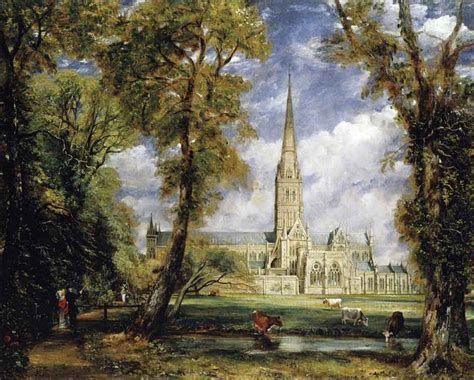 Salisbury Cathedral From The Bishop's Garden By John Constable Print or Painting Reproduction ...