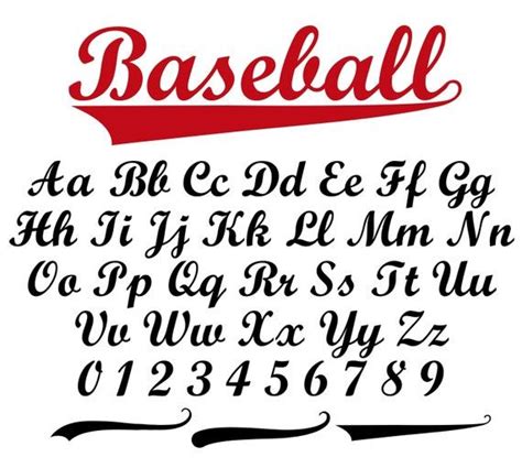 Ttf Fonts, Logo Fonts, Script Fonts, Baseball Letters, Baseball Svg ...