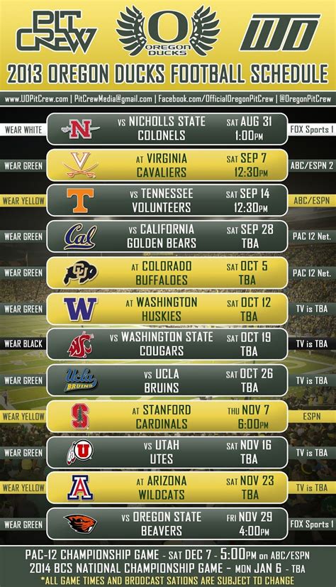 Oregon Football Schedule 2023 - 2023