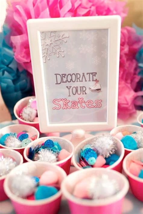 Ice Skating Birthday Party {Ideas, Planning, Decorations, Winter} | Skate party favors, Roller ...