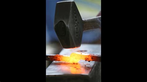 Forge welding, slow motion - YouTube