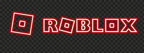 HD Roblox Horizontal Red Neon Text Logo With Symbol Sign Icon PNG ...