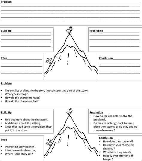 Story Mountain Template - Printable Word Searches