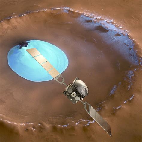 Space in Images - 2013 - 05 - Mars Express over water-ice crater