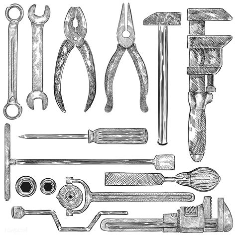 Illustration of a set of mechanic tools | free image by rawpixel.com ...