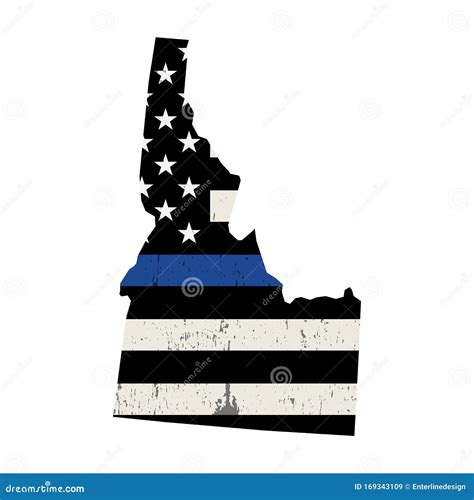 State of Idaho Police Support Flag Illustration Stock Illustration ...