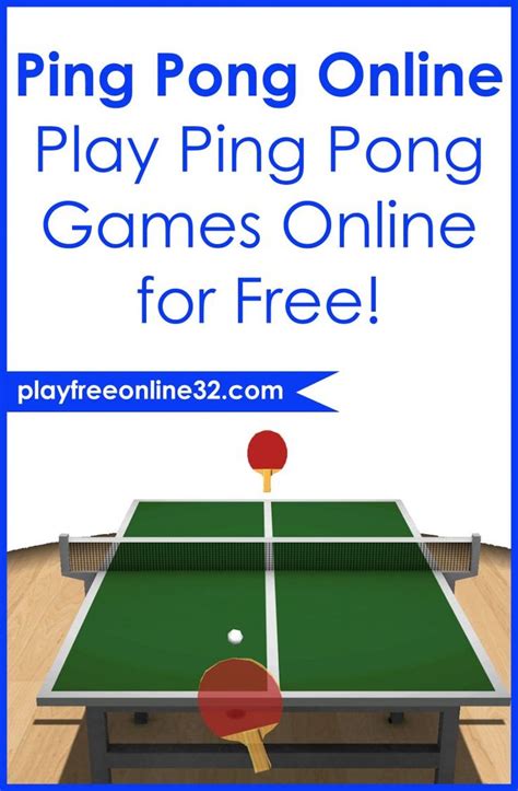 Ping Pong Online • Play Ping Pong Game Online for Free | Ping pong games, Pong game, Online games