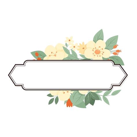 Premium Vector | Vintage label with flower arrangements