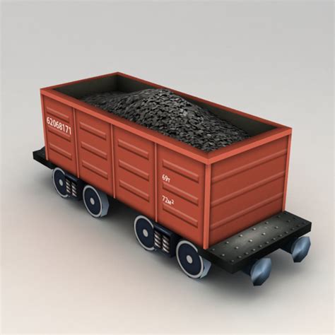 coal car 3d obj