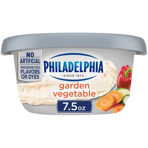 Philadelphia Garden Vegetable Cream Cheese Spread, 7.5 oz Tub - Walmart.com