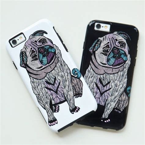 A Happy Pug Phone Case - for iPhone Xs Max, Xr, Xs/X, 8, 7, 6 & Samsung Galaxy S7, S8, S9, S9 ...