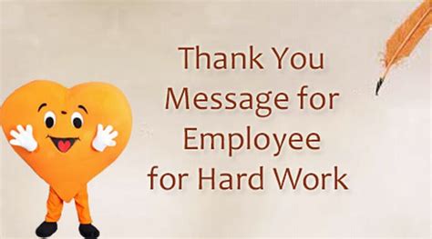 Thank You Message for Employee for Hard Work