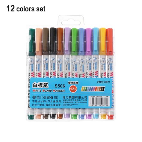 8/12 Colors White Board Marker Set School classroom Whiteboard Pen Dry White Board Markers Built ...