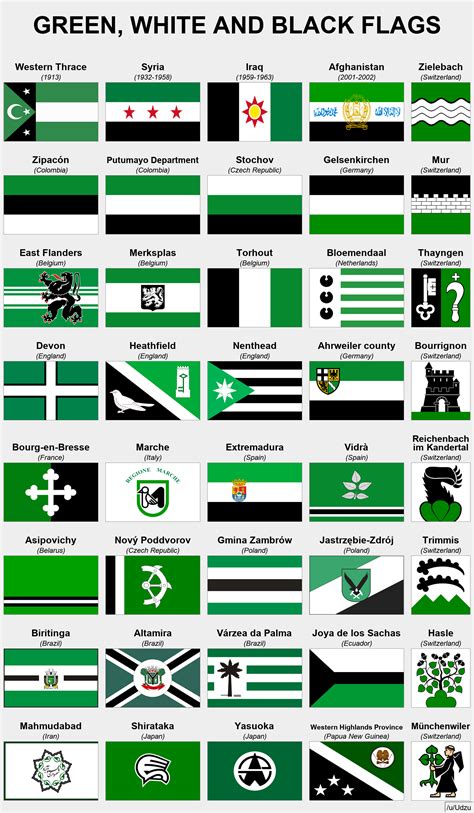 Green, White and Black flags : r/vexillology