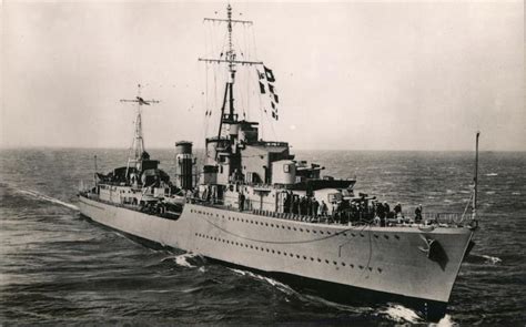 A British Destroyer of the Tribal Class World War II Postcard