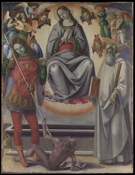 Luca Signorelli | The Assumption of the Virgin with Saints Michael and Benedict | The ...