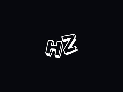 Typography Hz Logo, Creative HZ Brush Letter Logo 20697397 Vector Art ...