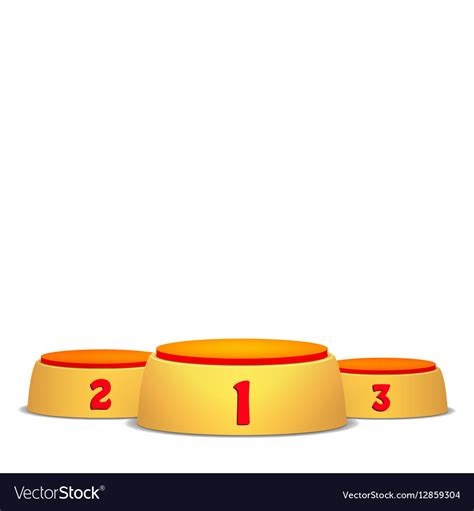 Empty podium round winners pedestal Royalty Free Vector