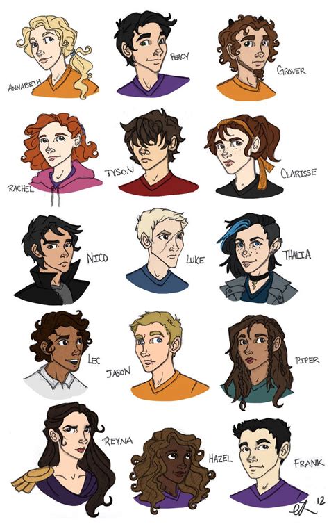 Some of the characters from the Percy Jackson series. | Arte | Percy jackson, Jackson y Rick riordan