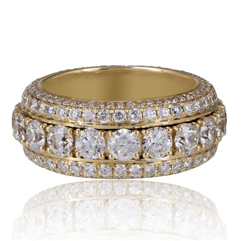 9 ctw Men's Diamond Eternity Ring 14k Yellow Gold - Milon - Luxury Jewelry