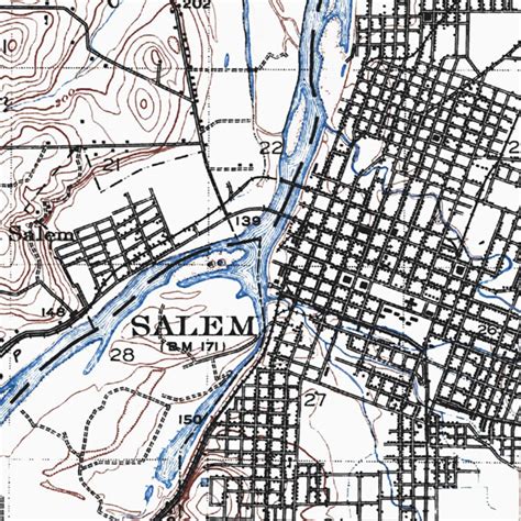 Salem Map Historic Topographic Map 1917 Historic Map - vrogue.co