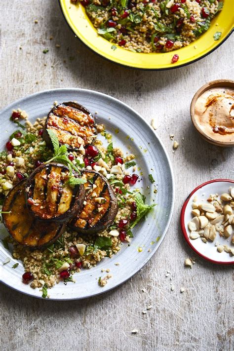 Joe Wicks' sticky harissa aubergine steaks with bejewelled couscous ...