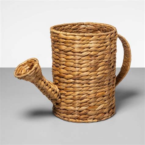 10" x 7.5" Watering Can Shaped Water Hyacinth Woven Basket Natural - Opalhouse™ in 2020 | Water ...