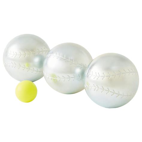 Set of 3 Recreational Petanque Boules - 500 - Hurricane blue, Blue - Geologic - Decathlon