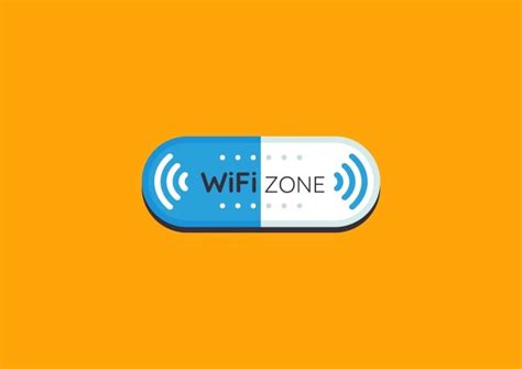 Design for free this Monocolor Flat Blue WiFi Zone Sign template