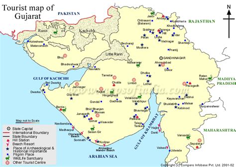 Map of gujarat, guajrat maps, gujarat tourism map, Gujarat Travel, Tourist Map of Gujarat