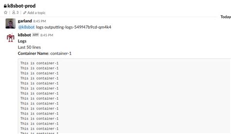 Using k8sBot to get Kubernetes Pod Logs in Slack | ManagedKube