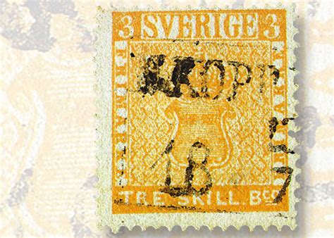 Treskilling Yellow stamp 1855