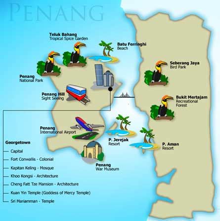 cameron island penang map ~ malaysia tourism