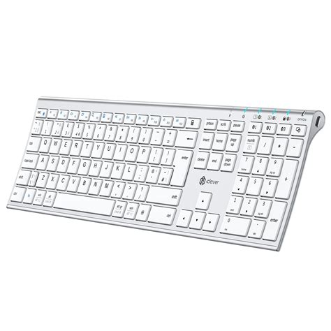 Buy iClever BK23 Bluetooth Keyboard, Wireless Keyboard, Bluetooth 5.1 Stable Connection ...