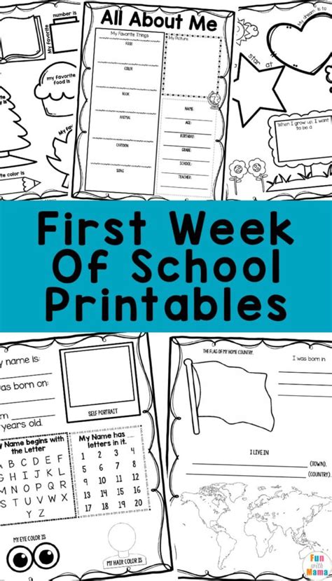 First Day of School Activities + Printables - Fun with Mama