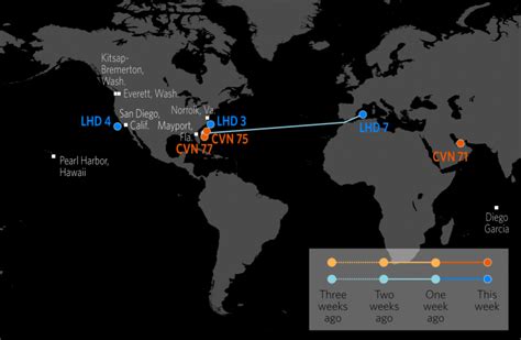 U.S. Naval Update Map: March 1, 2018