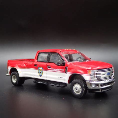 2019 FORD F350 DUALLY TRUCK HITCH HOUSTON FIRE DEPT 1:64 SCALE DIECAST MODEL CAR | eBay