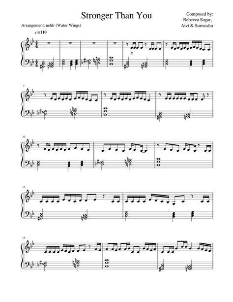 Stronger Than You - Steven Universe, Piano Version Sheet music for Piano | Download free in PDF ...