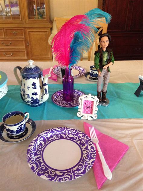 "Ever After High" place settings Ever After High, Place Settings, Birthday Cake, Table ...